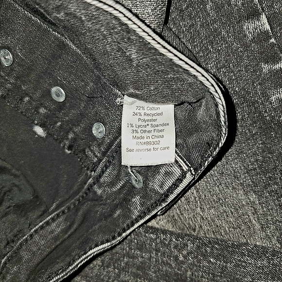 SO EUC Black Acid Wash Super High Rise Stretch Skinny Jean Jeggings - SIZE 4 - Picture 8 of 9